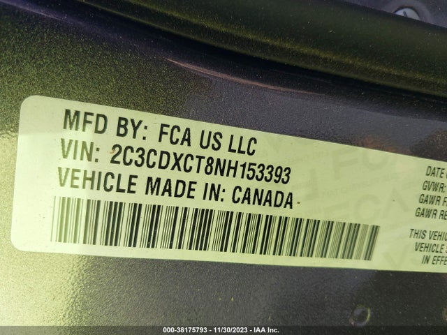Dodge CHARGER R/T 2022 2C3CDXCT8NH153393 Image 9