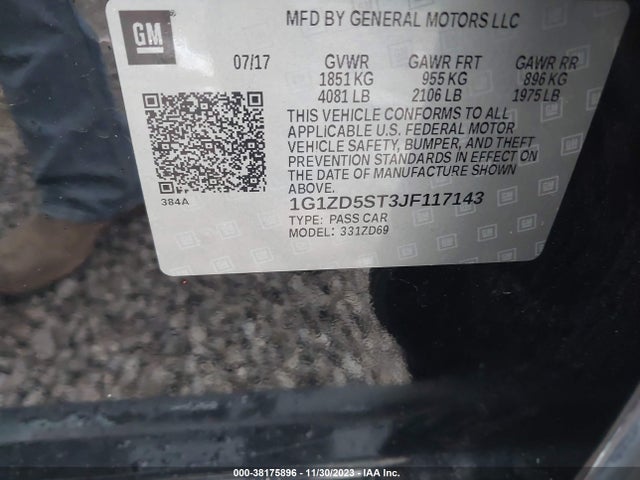 Chevrolet MALIBU LT 2018 1G1ZD5ST3JF117143 Image 9