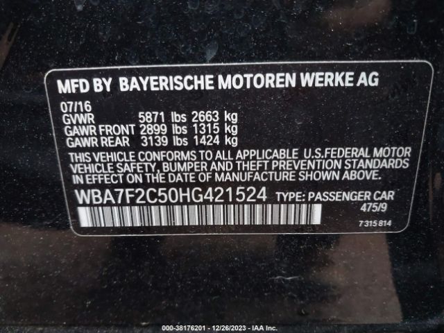 WBA7F2C50HG421524 BMW Alpina B7 Xdrive