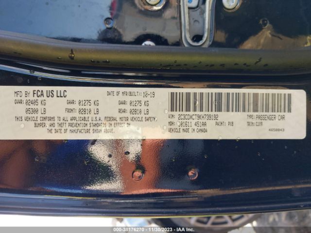 2019 DODGE CHARGER 2C3CDXCT9KH739192 Photo 8