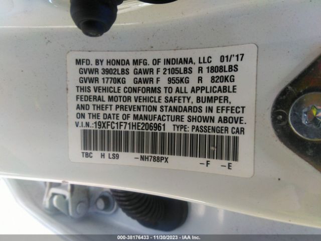 19XFC1F71HE206961 Honda Civic Ex-l