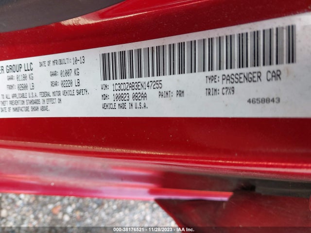 Dodge AVENGER SE 2014 1C3CDZAB3EN147255 Image 9