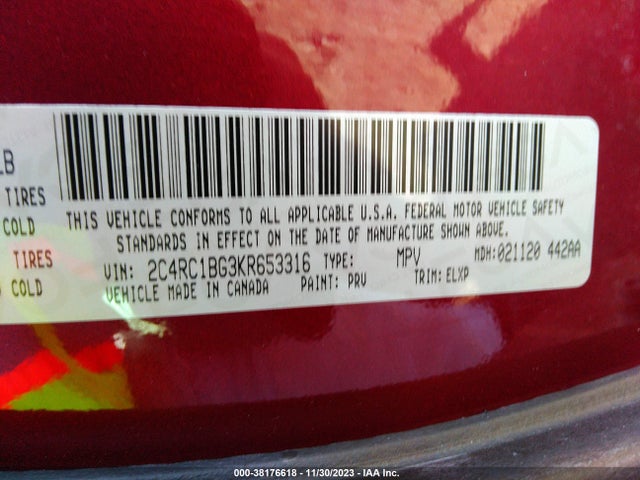 Chrysler Pacifica Touring L 2019 2C4RC1BG3KR653316 Image 9