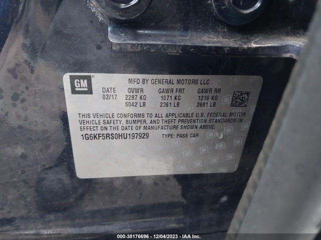 1G6KF5RS0HU197929 Cadillac Ct6 Premium Luxury