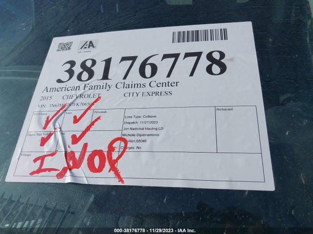 Chevrolet City Express 1lt 2015 3N63M0ZN7FK706509 Image 15