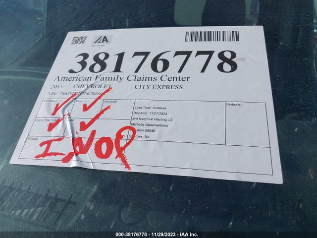 Chevrolet City Express 1lt 2015 3N63M0ZN7FK706509 Image 7