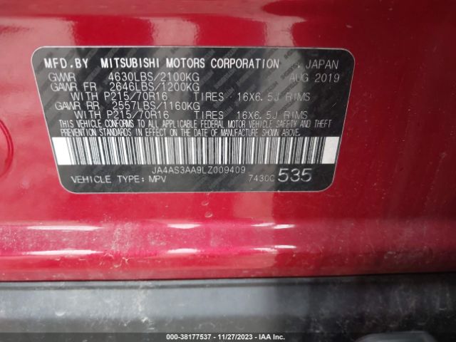 2020 MITSUBISHI ECLIPSE CROSS JA4AS3AA9LZ009409 Photo 8