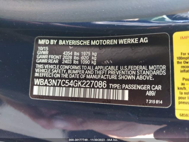 WBA3N7C54GK227086 BMW 428i