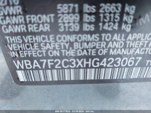 WBA7F2C3XHG423067 BMW Alpina B7 Xdrive