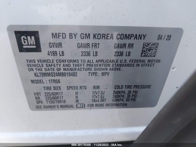 Chevrolet Trailblazer Fwd Ls 2021 KL79MMS24MB019482 Image 9