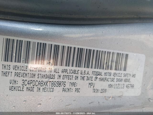 3C4PDCABXKT869876 Dodge Journey Se Value Package
