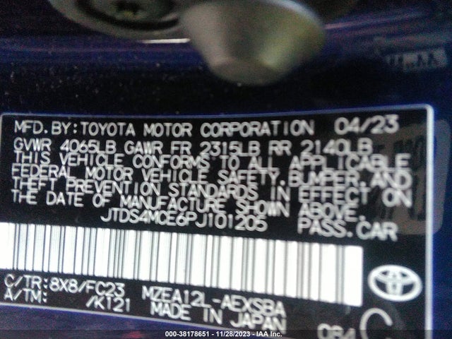 Toyota COROLLA SE 2023 JTDS4MCE6PJ101205 Image 9