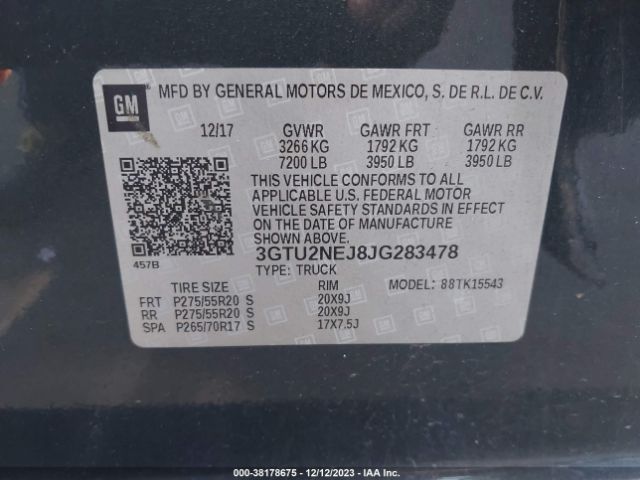 3GTU2NEJ8JG283478 GMC Sierra 1500 Slt