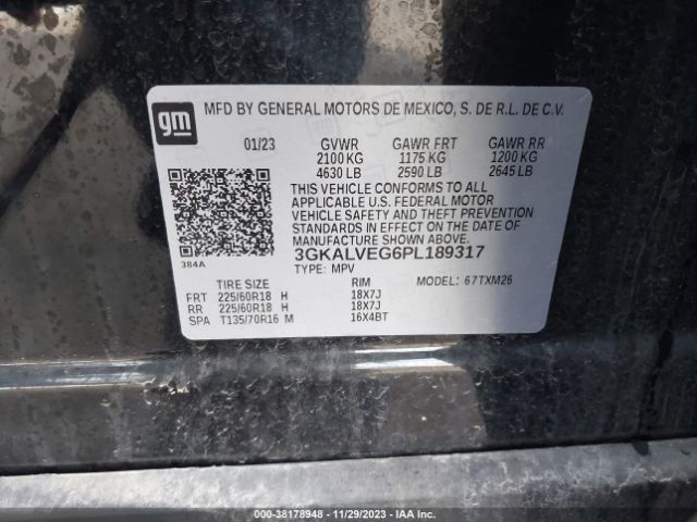 3GKALVEG6PL189317 GMC Terrain Awd Slt