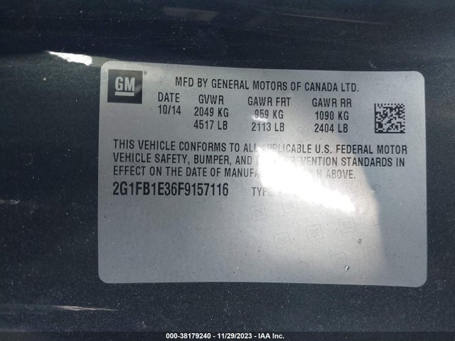 Chevrolet Camaro 2ls 2015 2G1FB1E36F9157116 Image 9