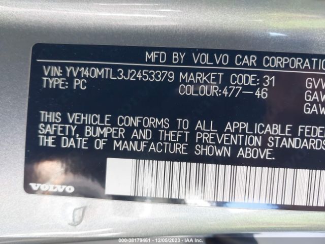 2018 VOLVO S60 YV140MTL3J2453379 Photo 8