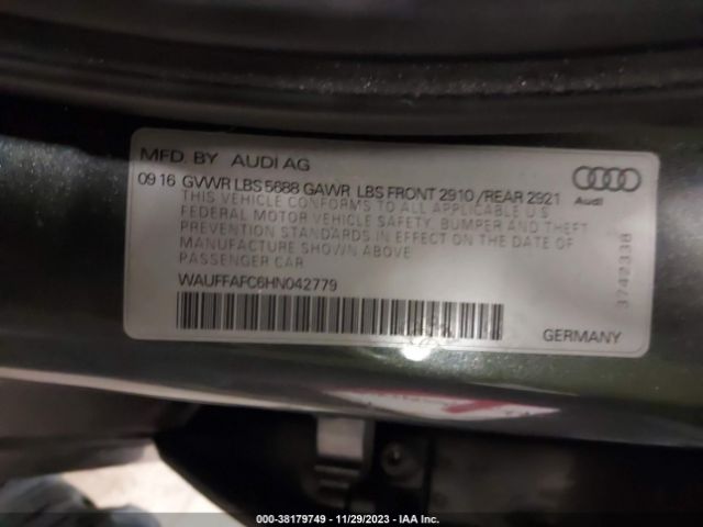 2017 AUDI S6 WAUFFAFC6HN042779 Photo 8