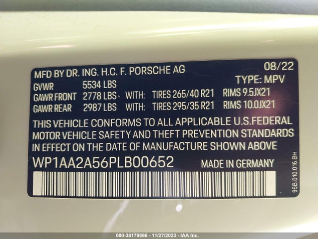2023 PORSCHE MACAN WP1AA2A56PLB00652 Photo 8