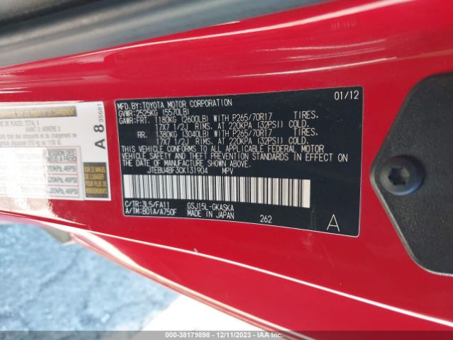 2012 TOYOTA FJ CRUISER JTEBU4BF3CK131904 Photo 8