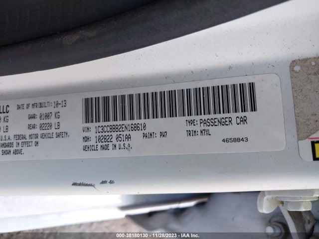 1C3CCBBB2EN168610 Chrysler 200 Touring