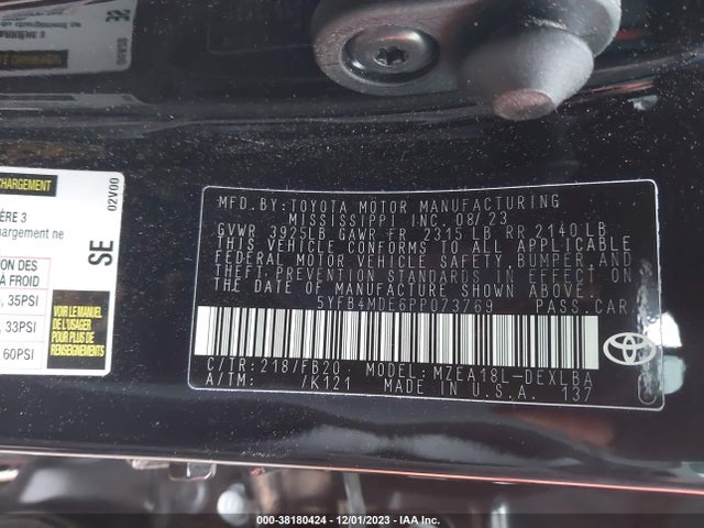 Toyota COROLLA LE 2023 5YFB4MDE6PP073769 Image 9