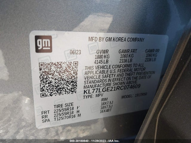 Chevrolet Trax 1rs 2024 KL77LGE21RC074609 Image 9