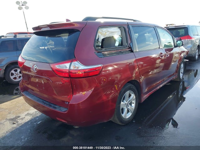 2018 TOYOTA SIENNA LE 8 PASSENGER VIN: 5TDKZ3DCXJS933648