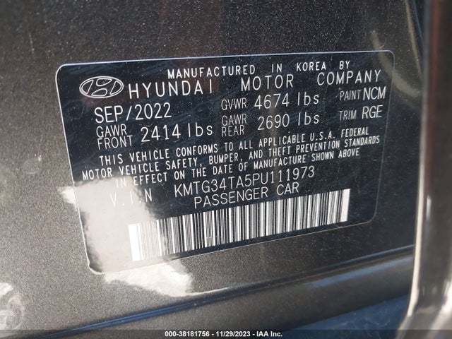 Genesis G70 2.0t Rwd 2023 KMTG34TA5PU111973 Image 9