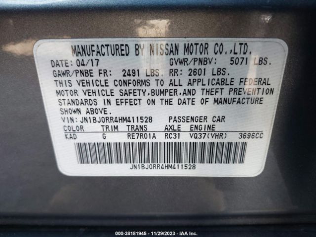 JN1BJ0RR4HM411528 Infiniti QX50
