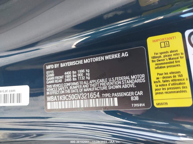 WBA1K9C50GV321654 BMW 228I
