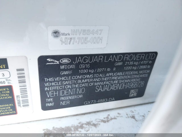 2017 JAGUAR XE SAJAD4BN0HA968728 Photo 8