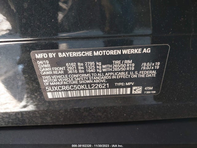 BMW X5 Xdrive40i 2019 5UXCR6C50KLL22621 Image 9