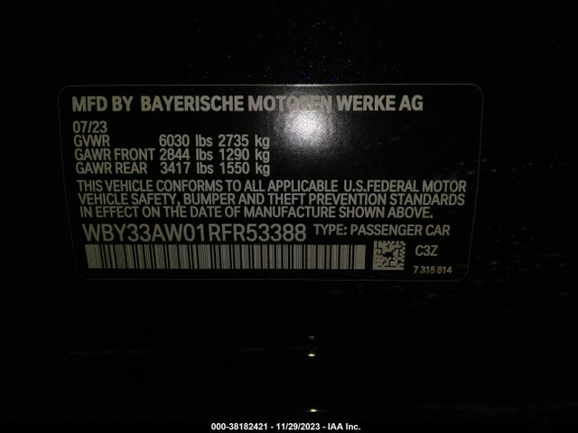 BMW I4 M50 2024 WBY33AW01RFR53388 Image 9