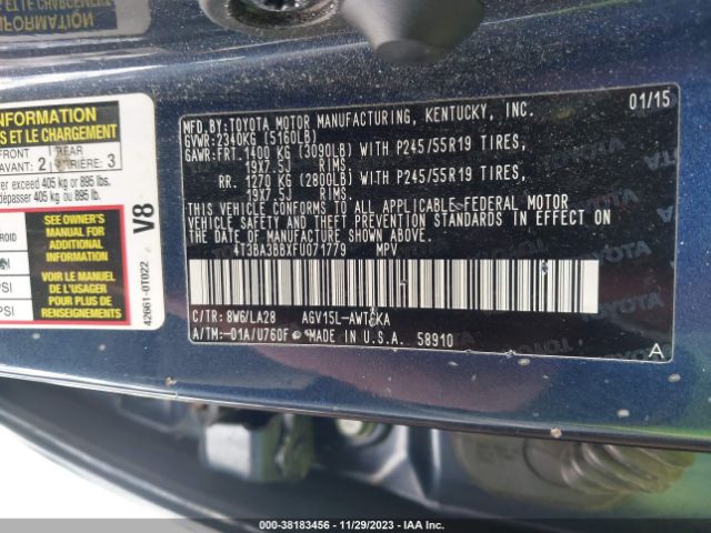 2015 TOYOTA VENZA 4T3BA3BBXFU071779 Photo 8