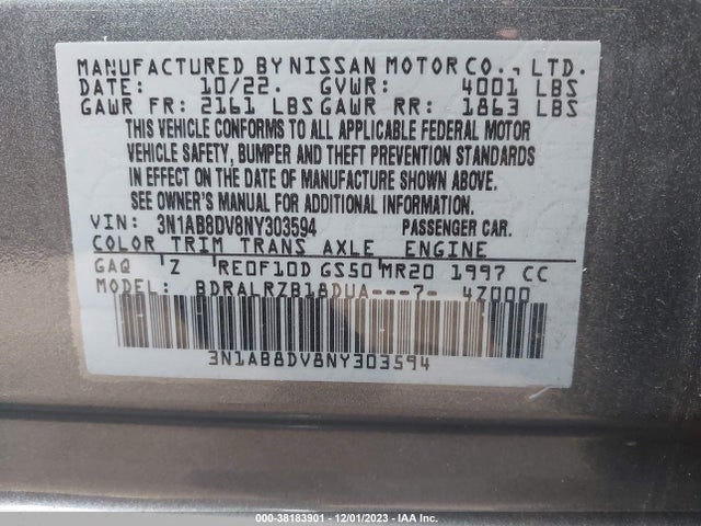 Nissan Sentra Sr Xtronic Cvt 2022 3N1AB8DV8NY303594 Image 9