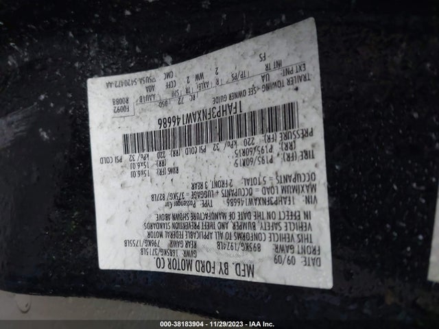 2010 FORD FOCUS SE VIN: 1FAHP3FNXAW146686