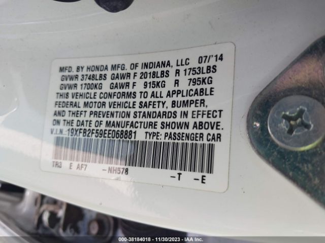 19XFB2F59EE068881 Honda Civic Lx