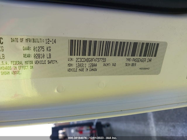 Dodge Charger Se 2015 2C3CDXBG0FH737759 Image 9