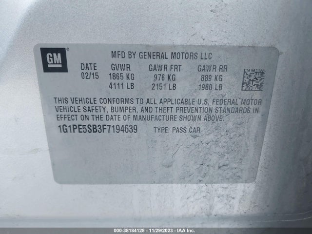Chevrolet Cruze 2lt Auto 2015 1G1PE5SB3F7194639 Image 9
