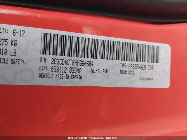 Dodge Charger R/t Rwd 2017 2C3CDXCT6HH660684 Image 9