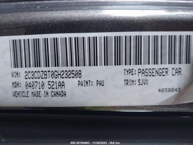 2C3CDZBT0GH232508 Dodge Challenger R/t Plus Shaker