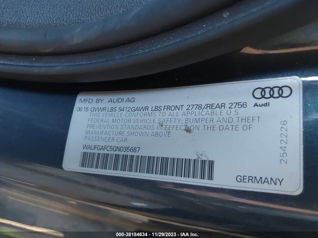 WAUFGAFC5GN035687 Audi A6 3.0t Premium Plus