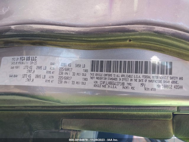 1C4PJLAB6GW137108 Jeep Cherokee Sport