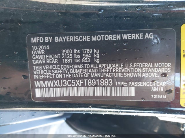 2015 MINI HARDTOP WMWXU3C5XFT891883 Photo 8