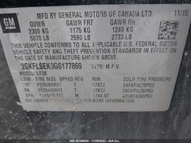 2GKFLSEK0G6177869 GMC Terrain Sle-1