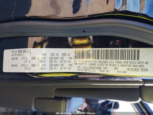 1C4PJLCB0HW616820 Jeep Cherokee Latitude Fwd