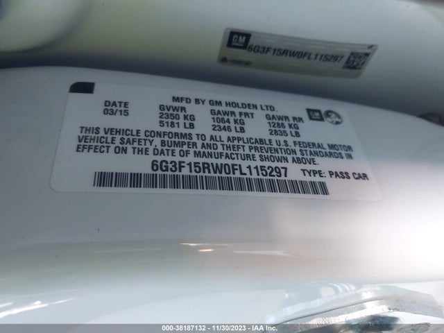 Chevrolet SS 2015 6G3F15RW0FL115297 Image 9