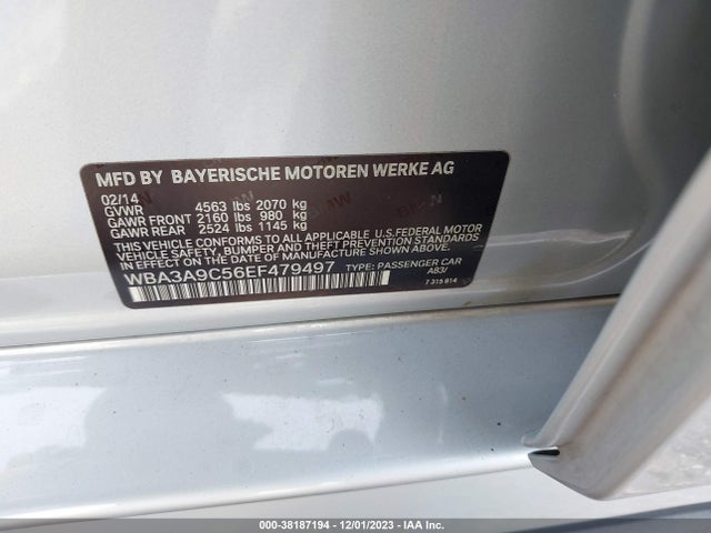 BMW 335i 2014 WBA3A9C56EF479497 Image 9