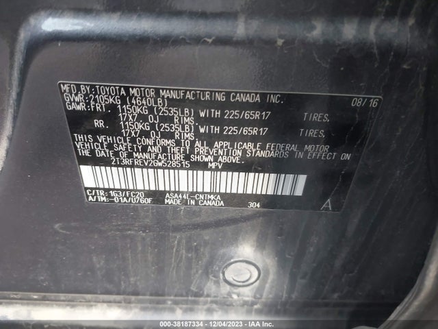 Toyota Rav4 Xle 2016 2T3RFREV2GW528515 Image 9