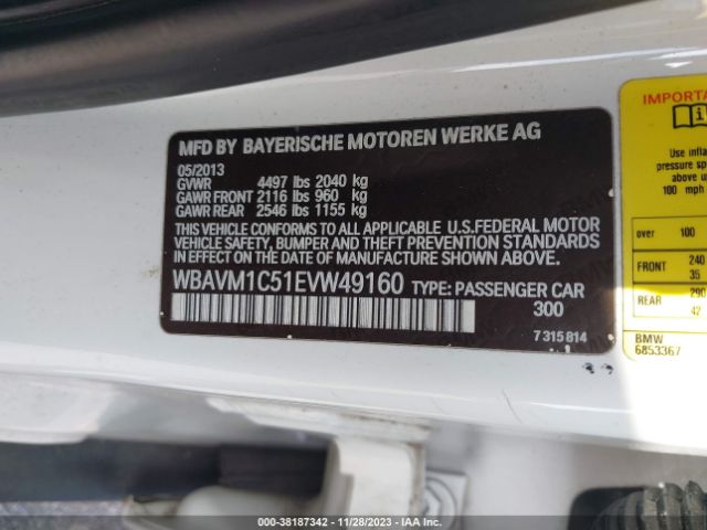 WBAVM1C51EVW49160 BMW X1 Sdrive28i